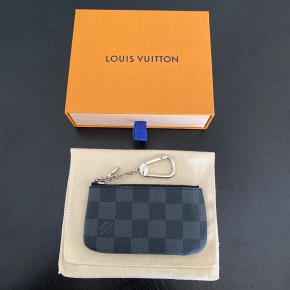 pochette cles damier graphite